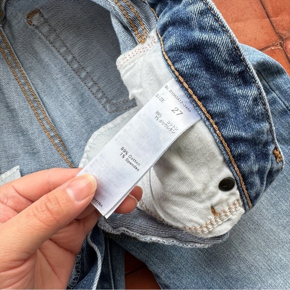 Sz 27 Moussy Vintage Medium Wash Raw Hem Mid Rise Cropped Skinny Jeans GUC - Picture 4 of 6